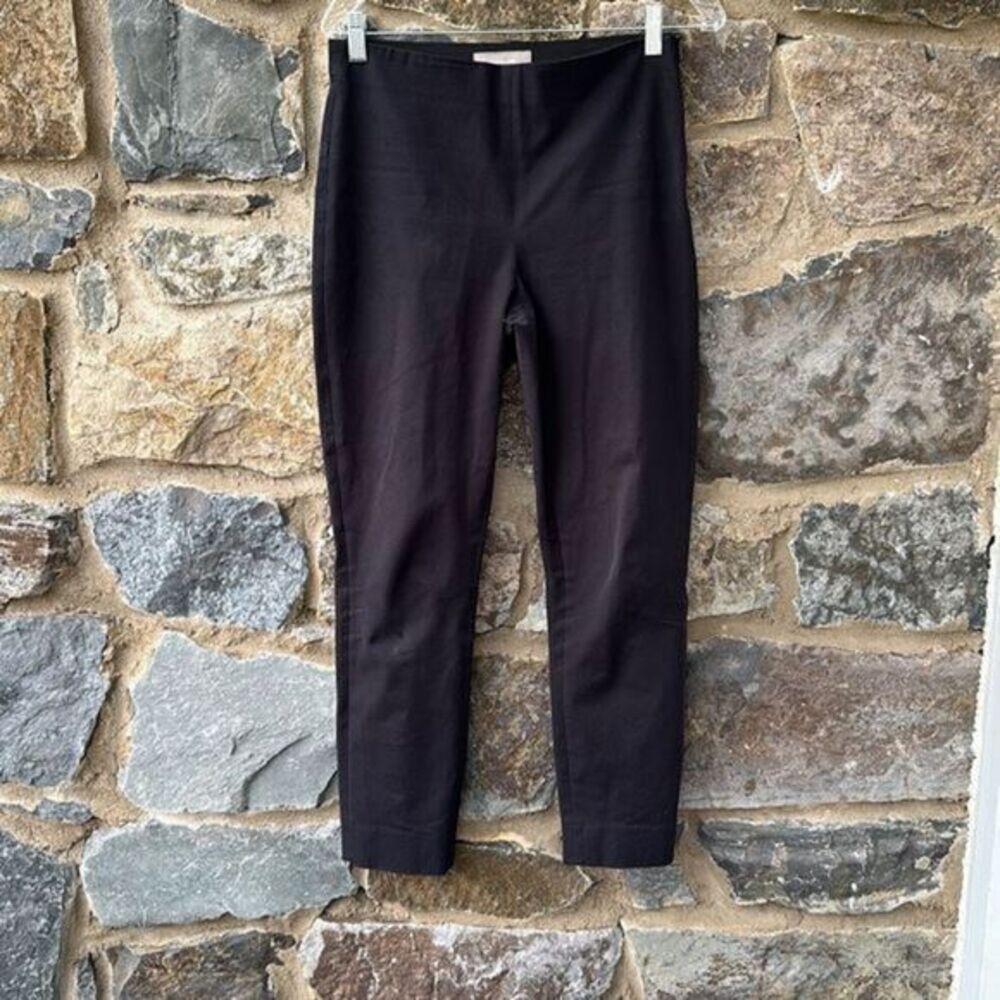 Everlane Women's Pull-On Slim Fit Side Zip Stretch Ankle Crop Pants Black Size 6